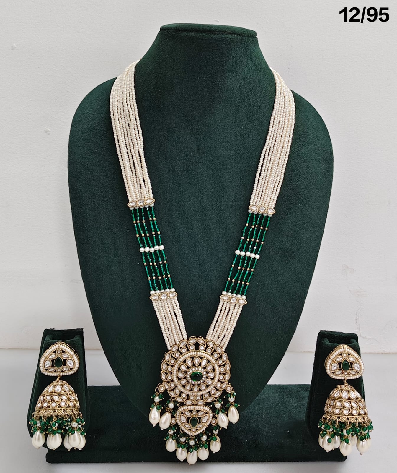 Majestic Grace Antique Gold Plated CZ Long Necklace Set – Lucentemarket