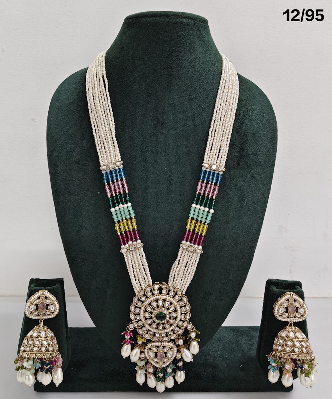 Majestic Grace Antique Gold Plated CZ Long Necklace Set – Lucentemarket