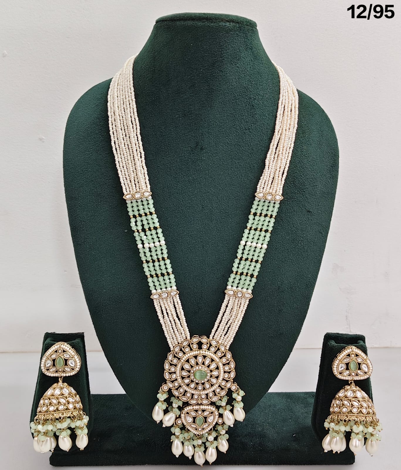 Majestic Grace Antique Gold Plated CZ Long Necklace Set – Lucentemarket