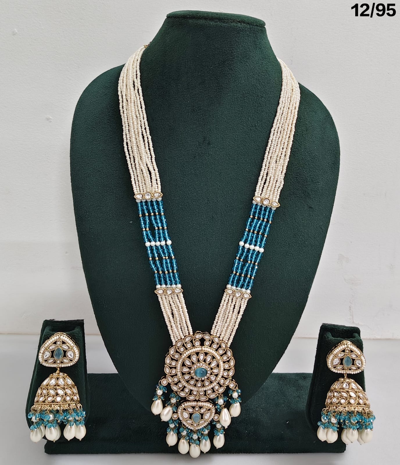 Majestic Grace Antique Gold Plated CZ Long Necklace Set – Lucentemarket