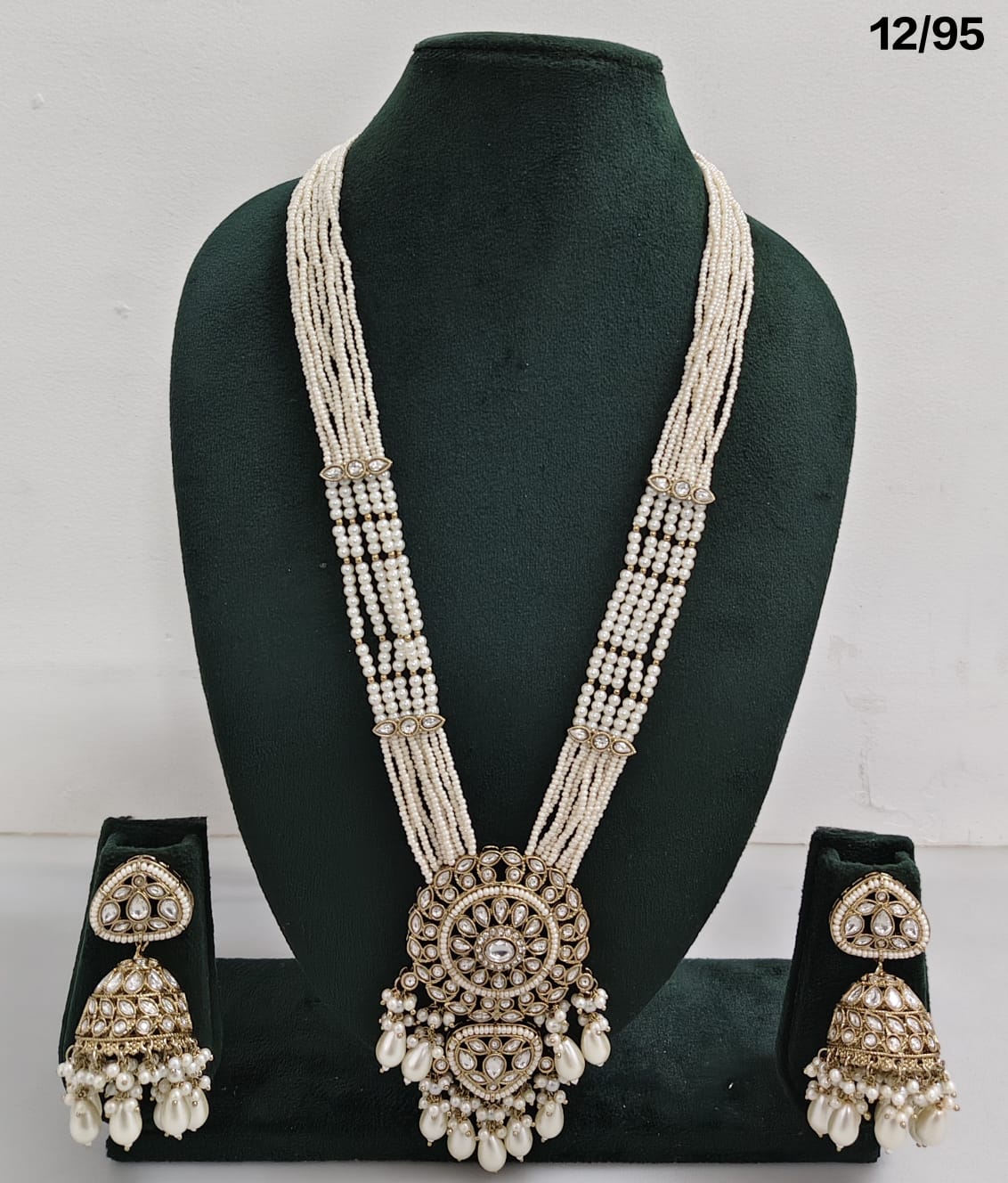 Majestic Grace Antique Gold Plated CZ Long Necklace Set – Lucentemarket