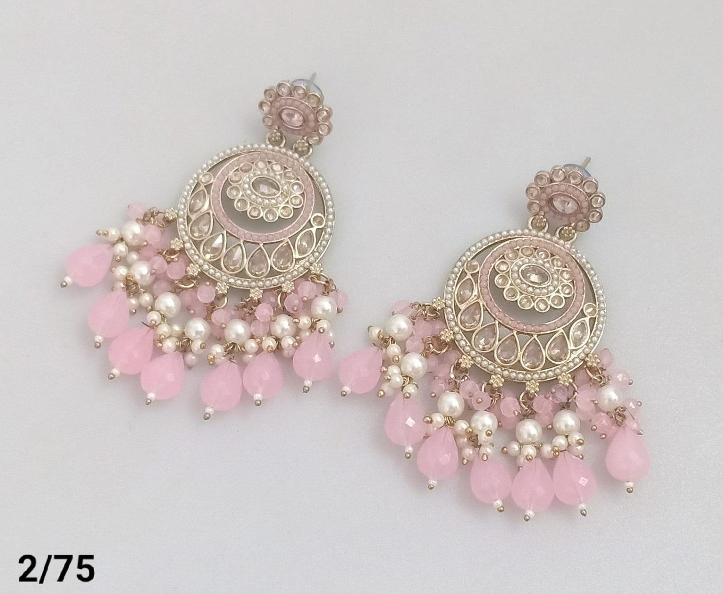 Elegant Circular Drop Earrings with Beaded Fringe Detailing