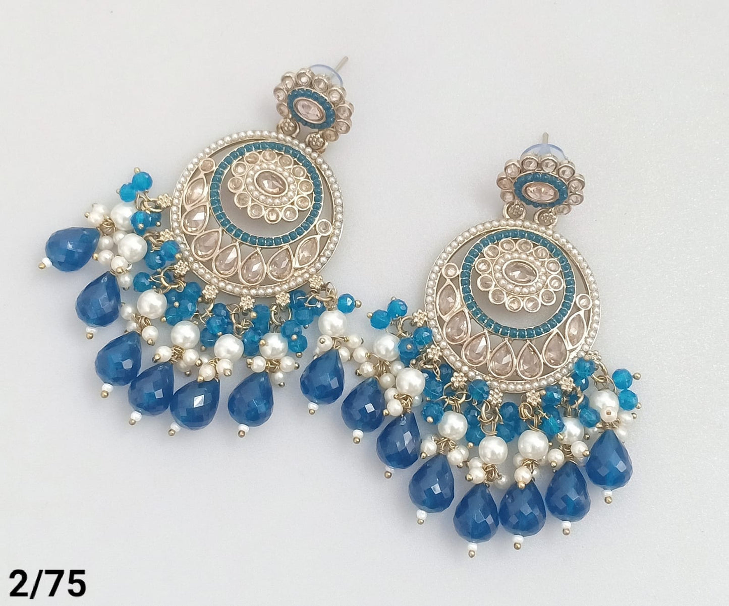 Elegant Circular Drop Earrings with Beaded Fringe Detailing