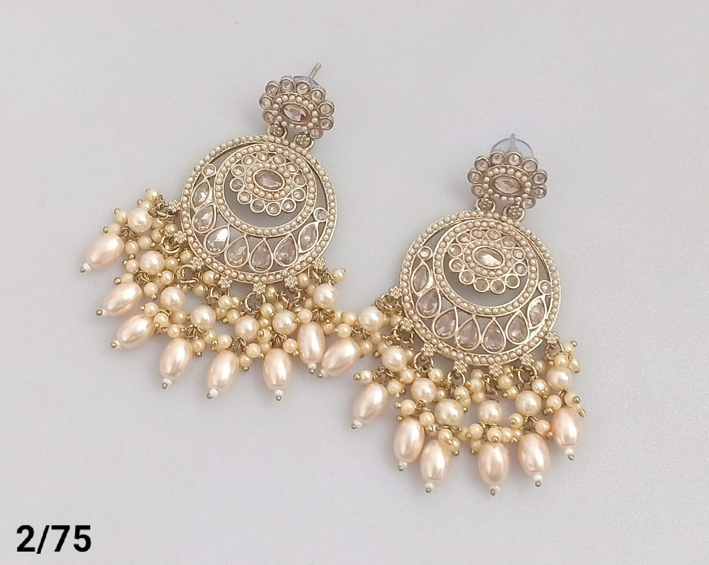 Elegant Circular Drop Earrings with Beaded Fringe Detailing