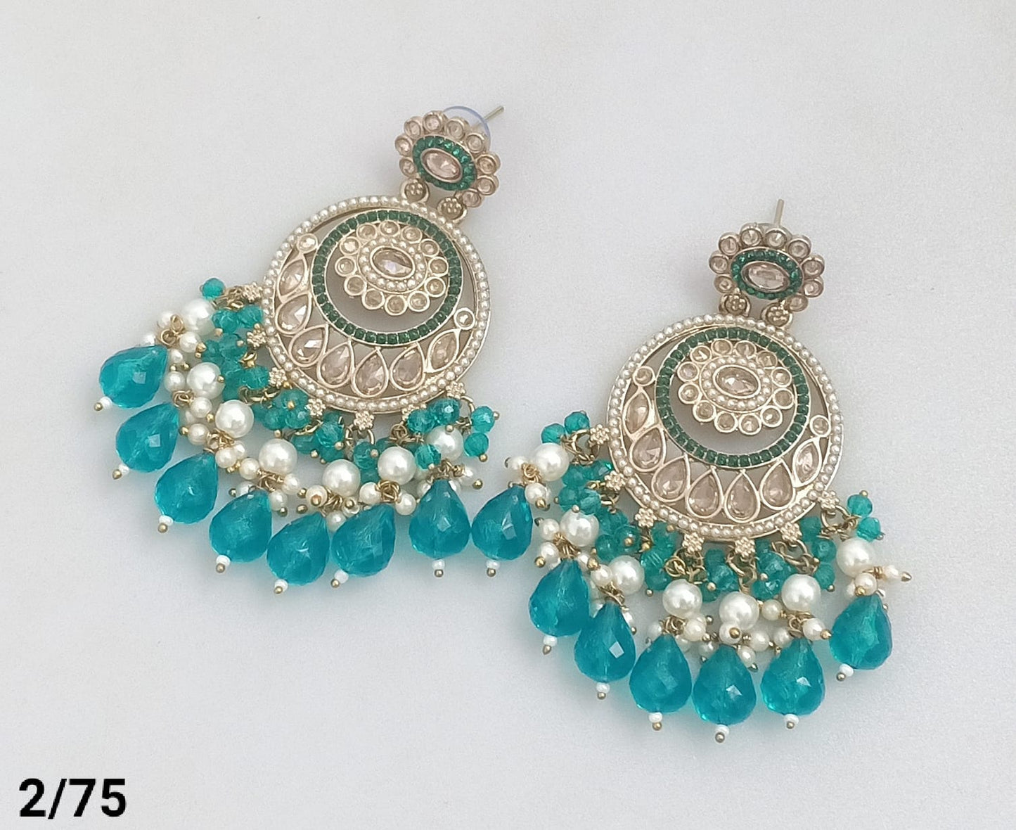 Elegant Circular Drop Earrings with Beaded Fringe Detailing