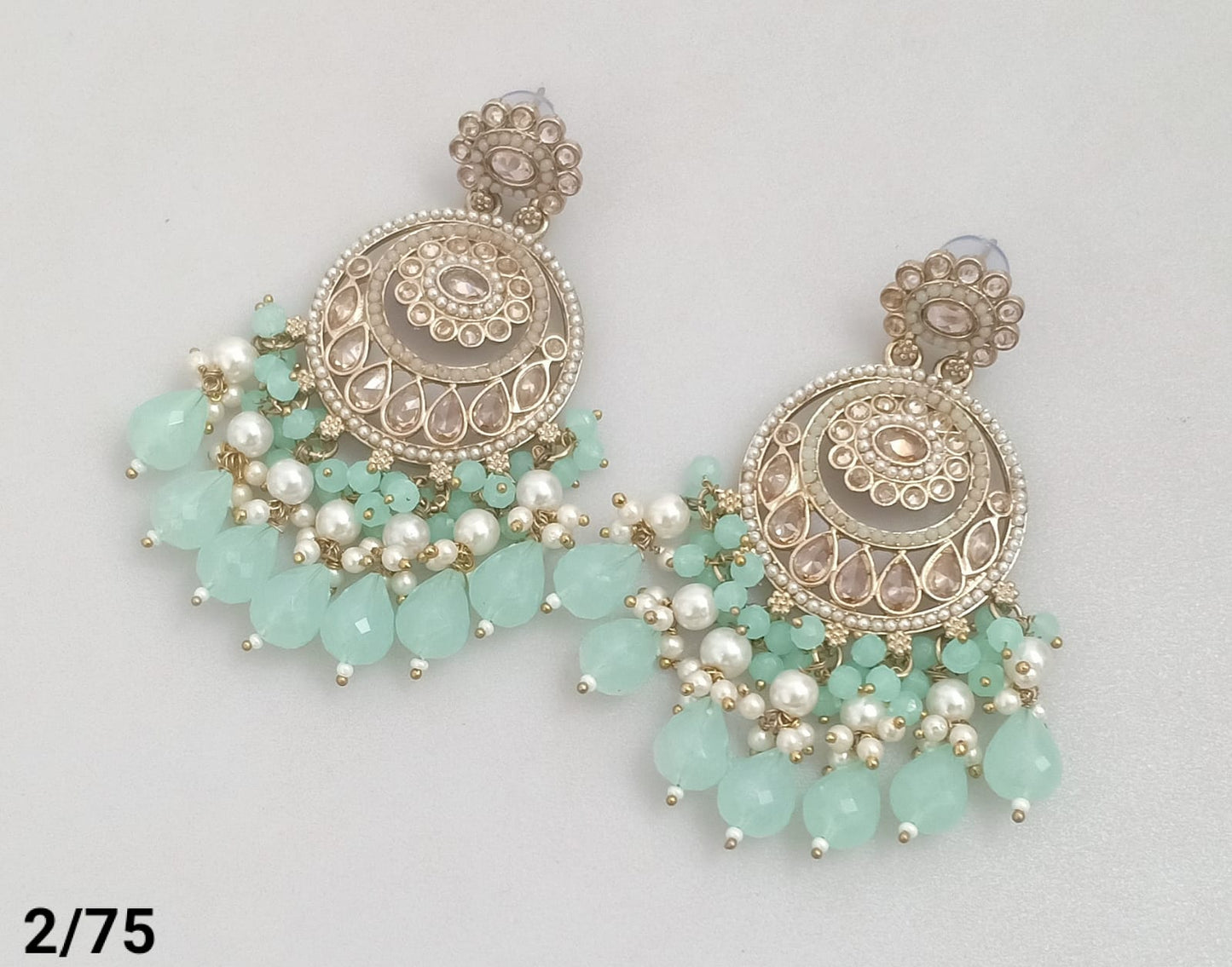 Elegant Circular Drop Earrings with Beaded Fringe Detailing