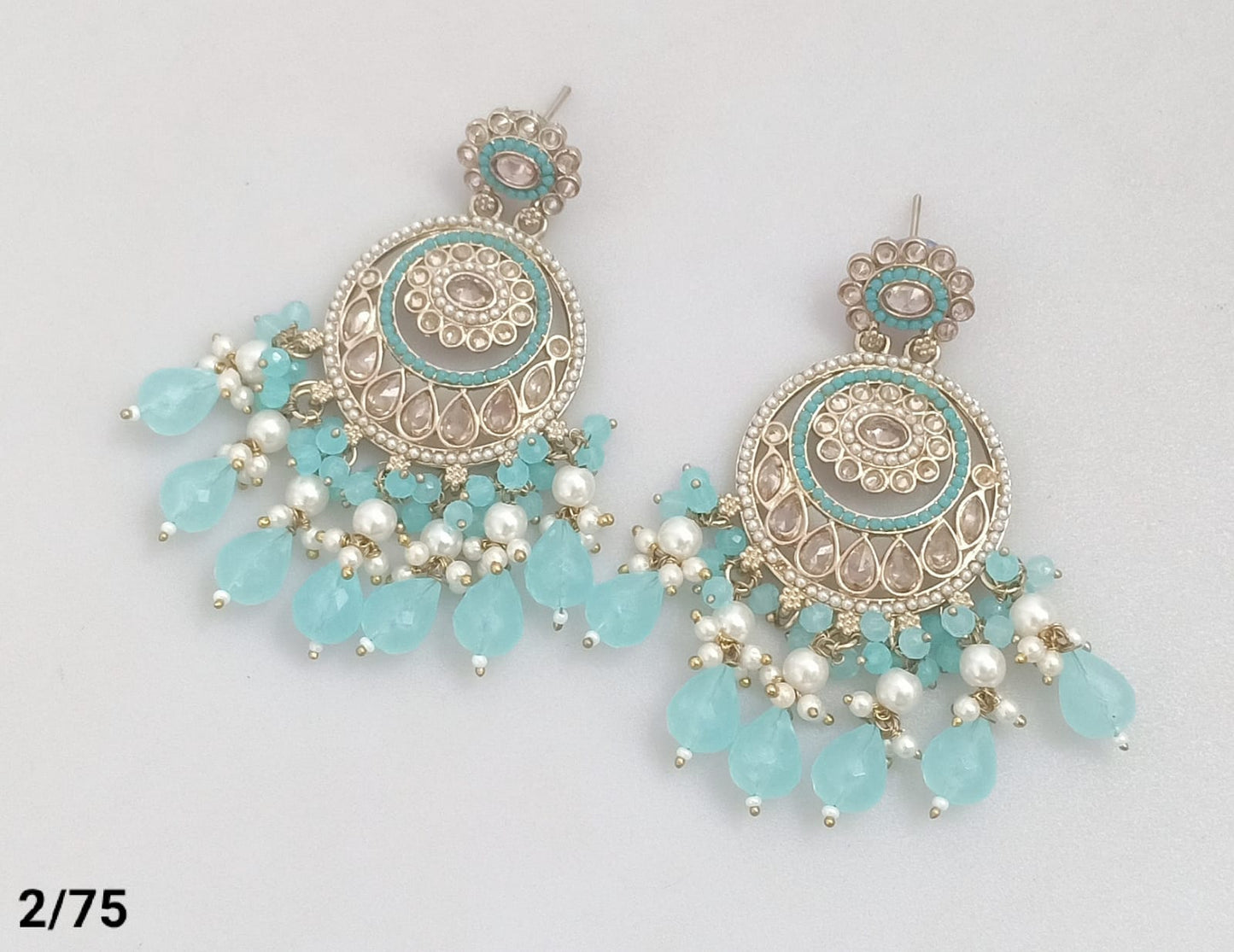 Elegant Circular Drop Earrings with Beaded Fringe Detailing