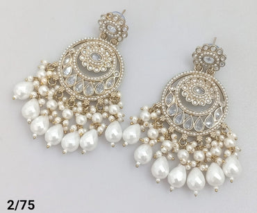 Elegant Circular Drop Earrings with Beaded Fringe Detailing