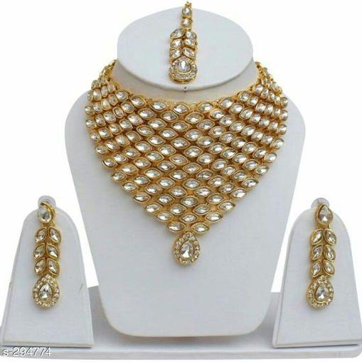 Gold Plated CZ Stone Jewellery Set