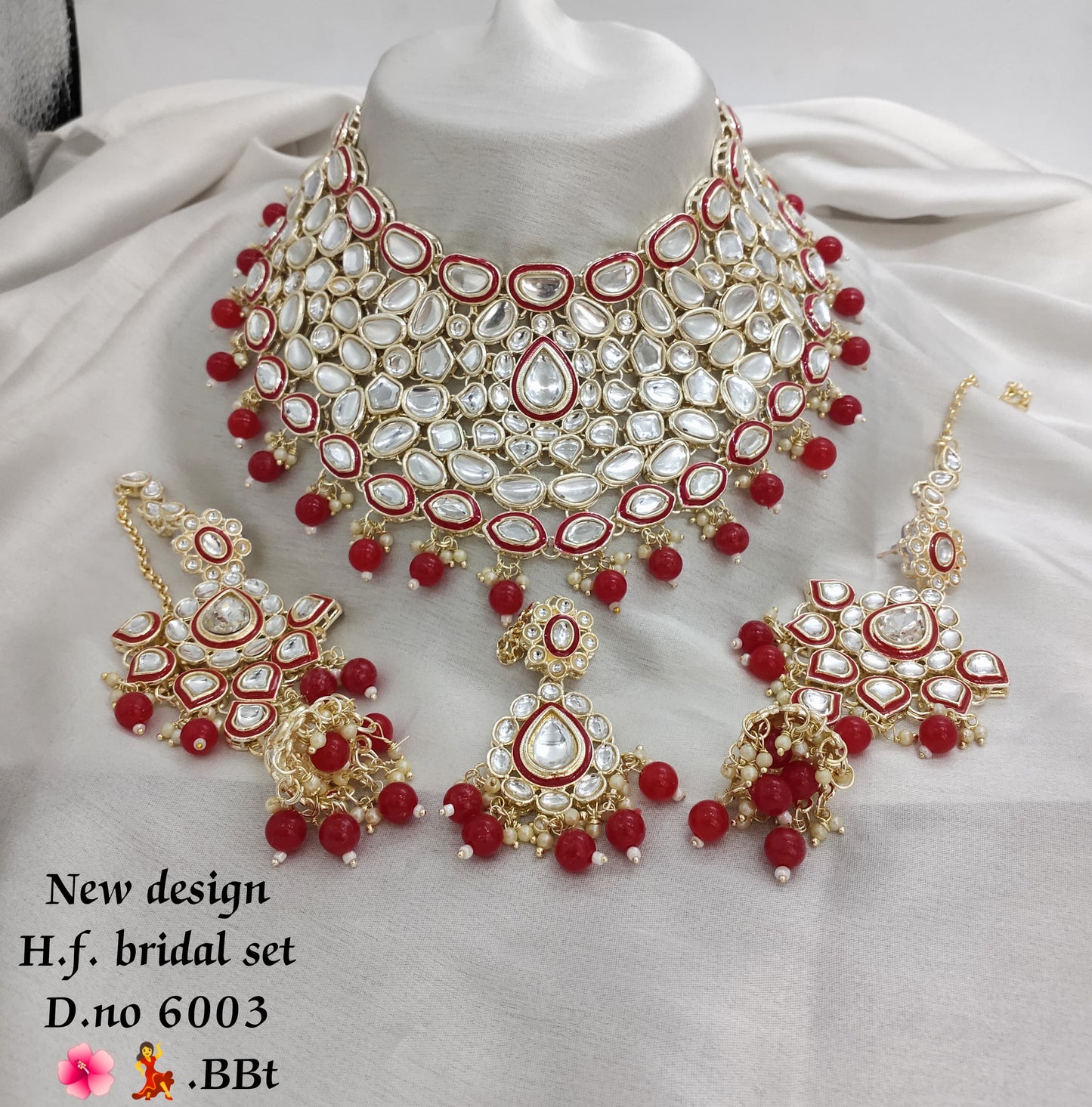 Choker Gold Plated Kundan Stone Jewellery Set