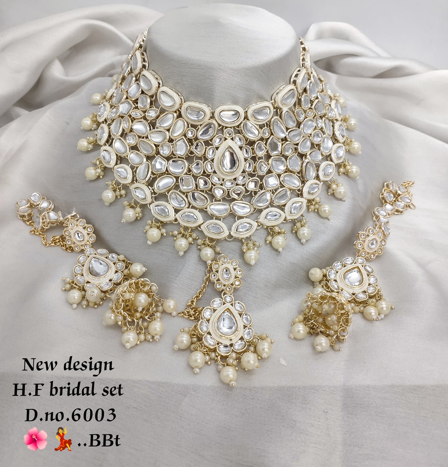 Choker Gold Plated Kundan Stone Jewellery Set