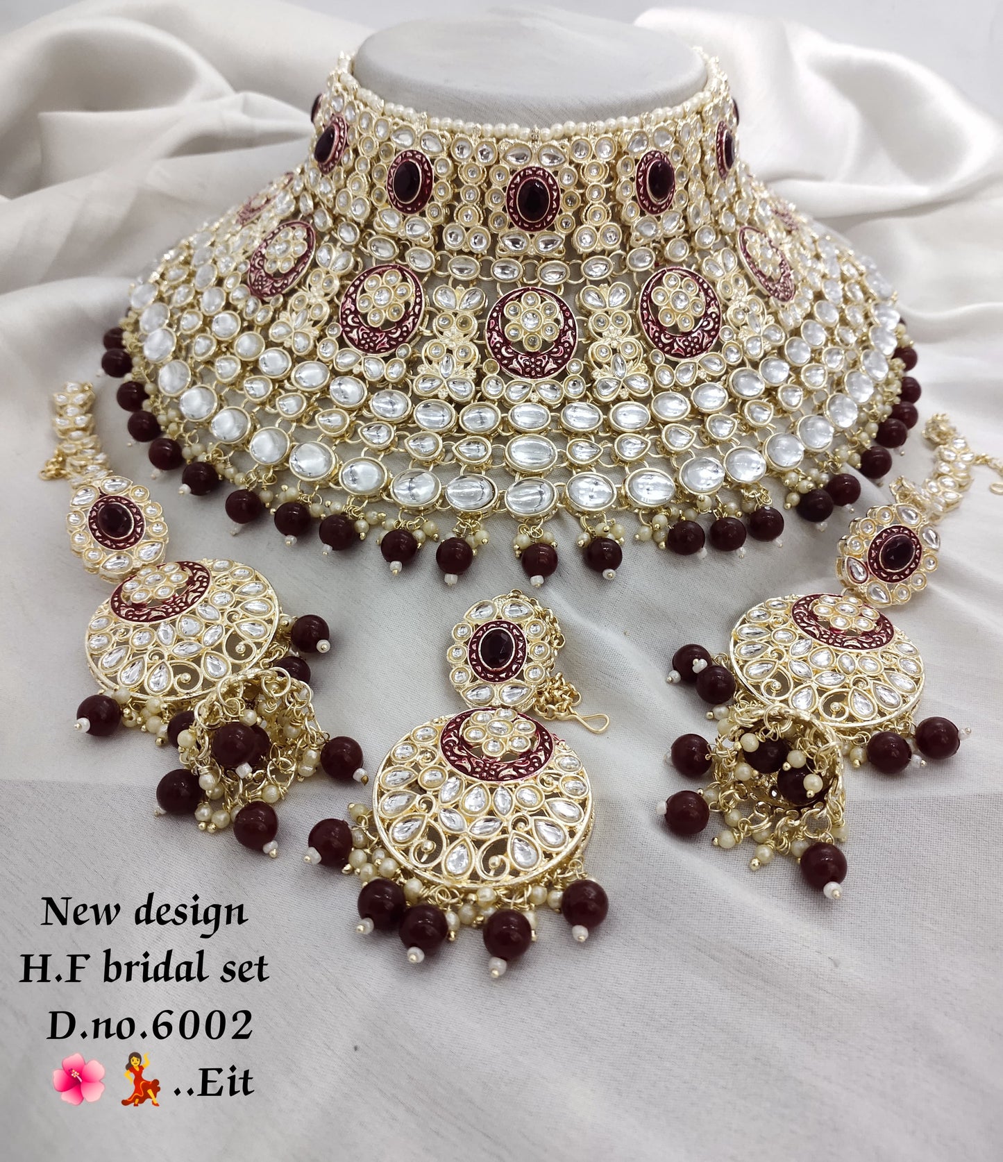 Gold Plated Kundan Stone Choker Jewellery Set