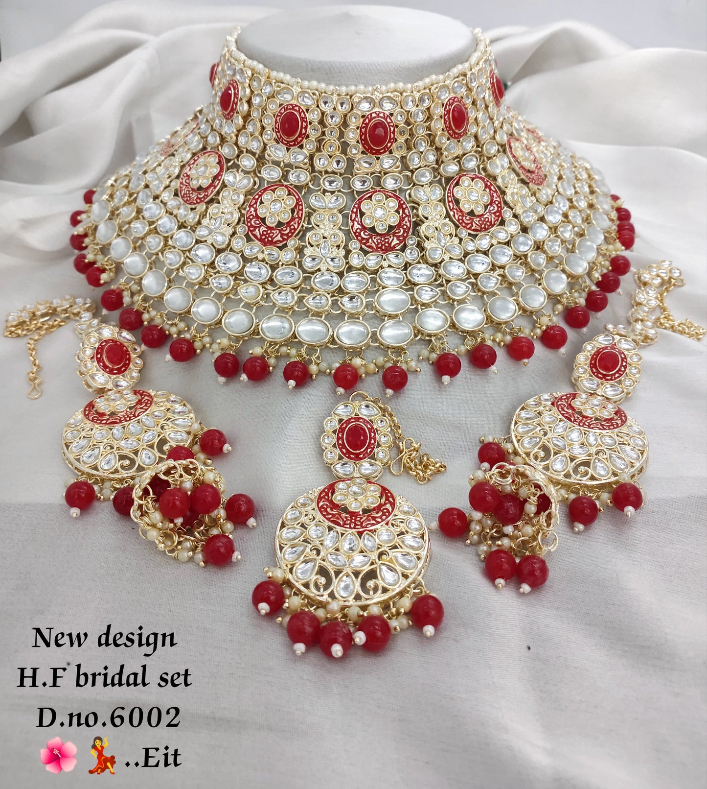 Gold Plated Kundan Stone Choker Jewellery Set