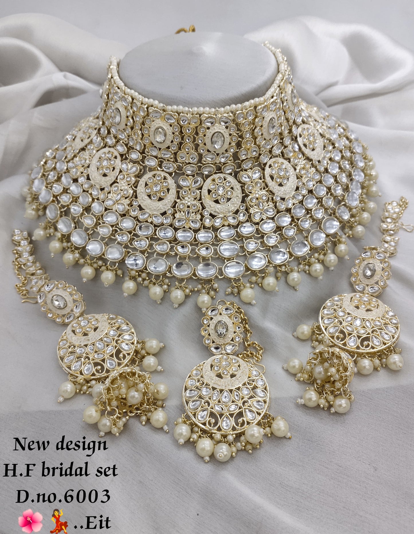 Gold Plated Kundan Stone Choker Jewellery Set