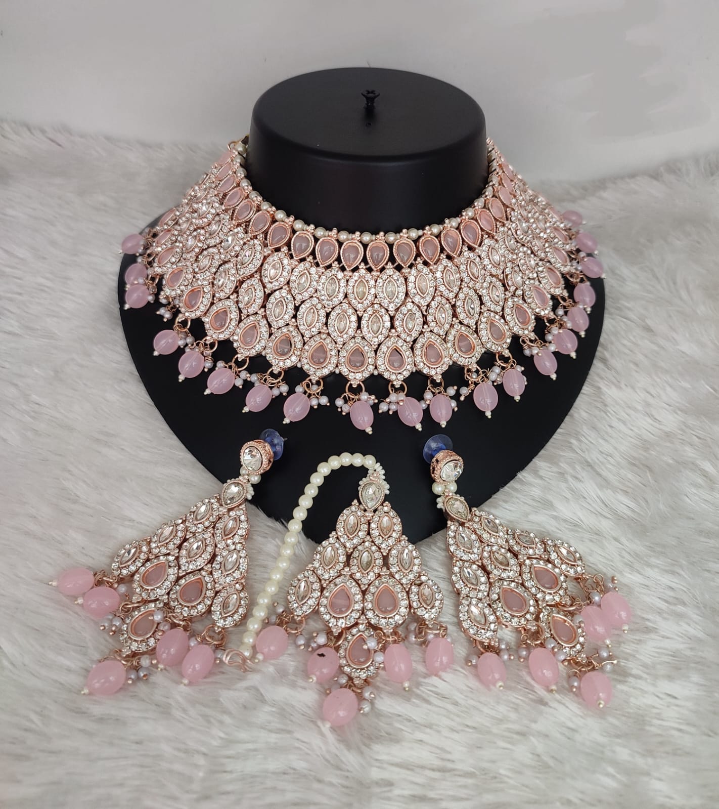 Choker Rose Gold Plated Jewellery Set