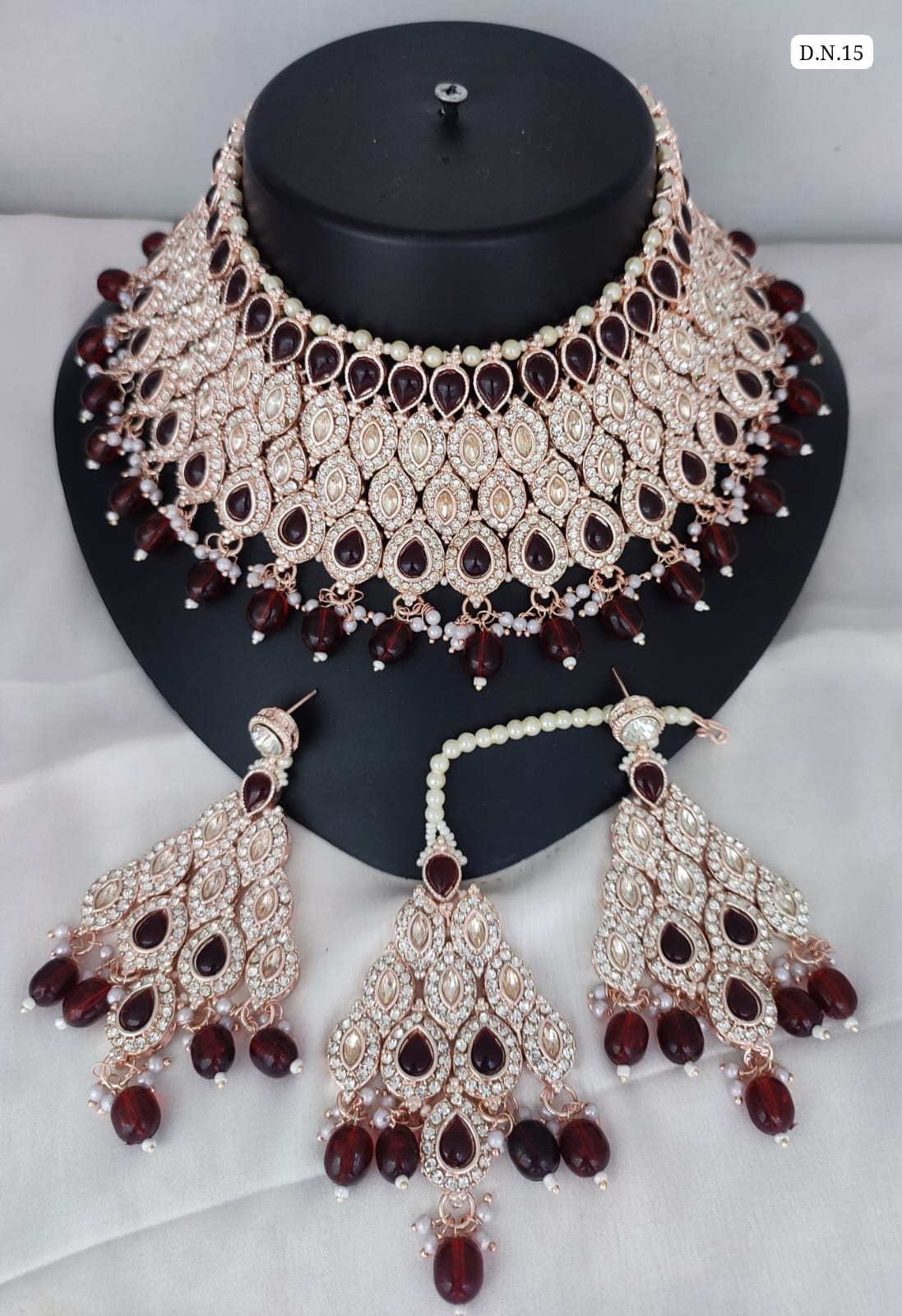 Choker Rose Gold Plated Jewellery Set