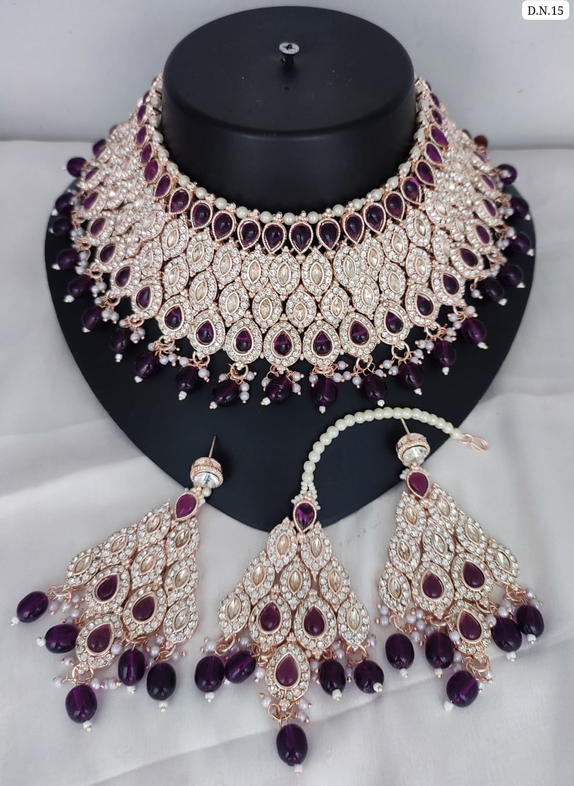 Choker Rose Gold Plated Jewellery Set