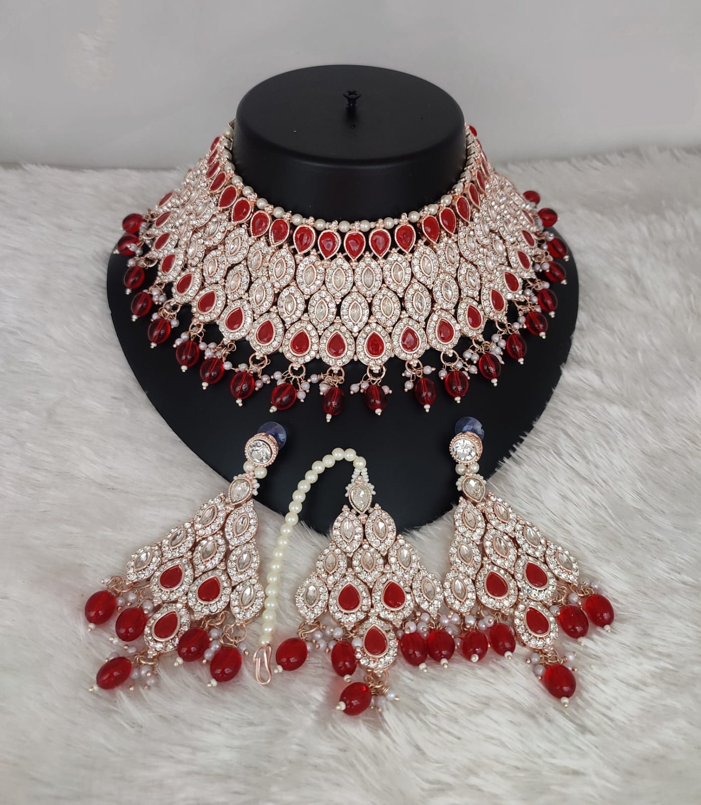 Choker Rose Gold Plated Jewellery Set