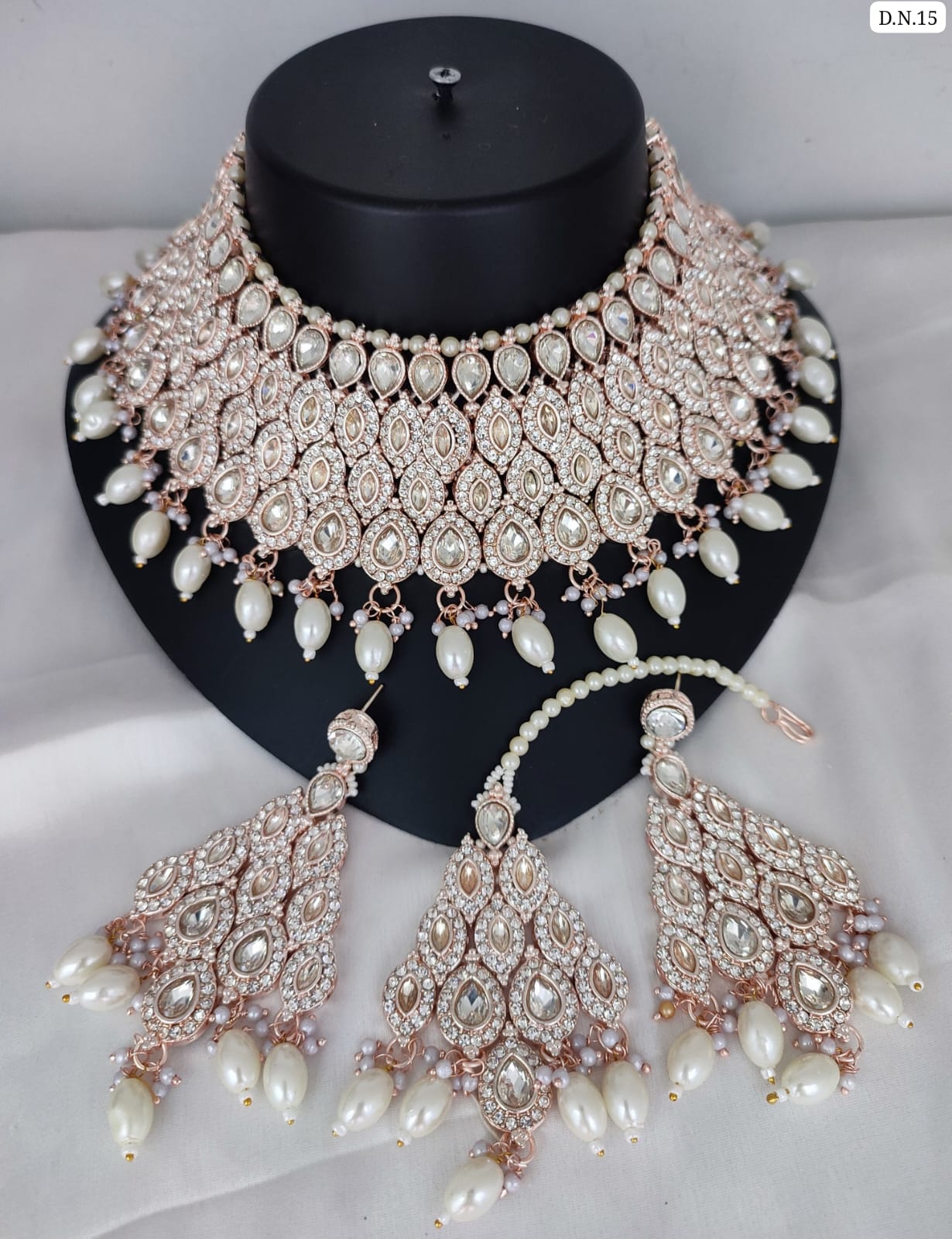 Choker Rose Gold Plated Jewellery Set