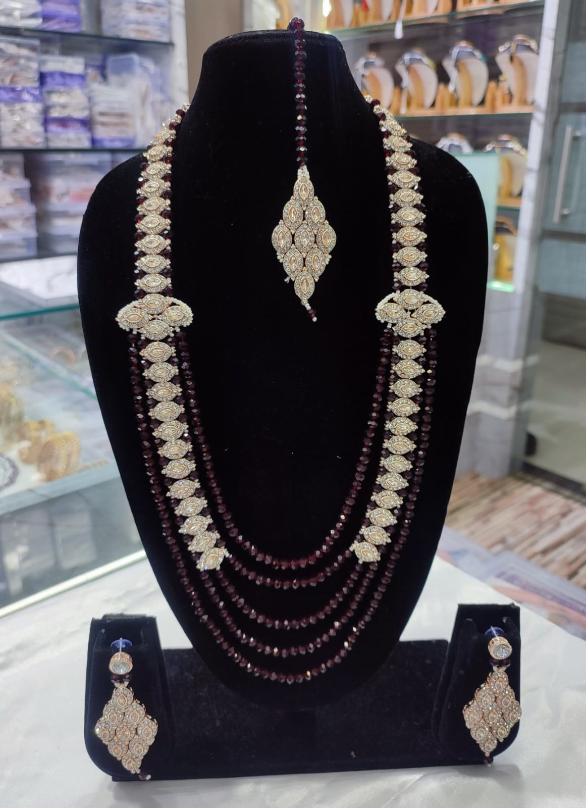 Fashionable Rose Gold Plated Jewellery Set