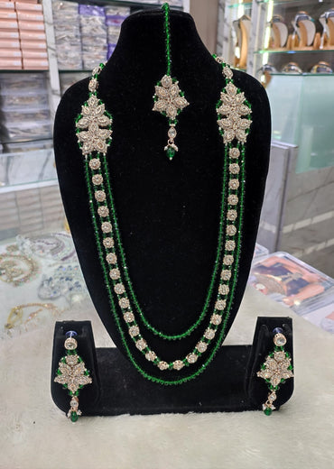 Rose Gold Plated CZ Stone Jewellery Set