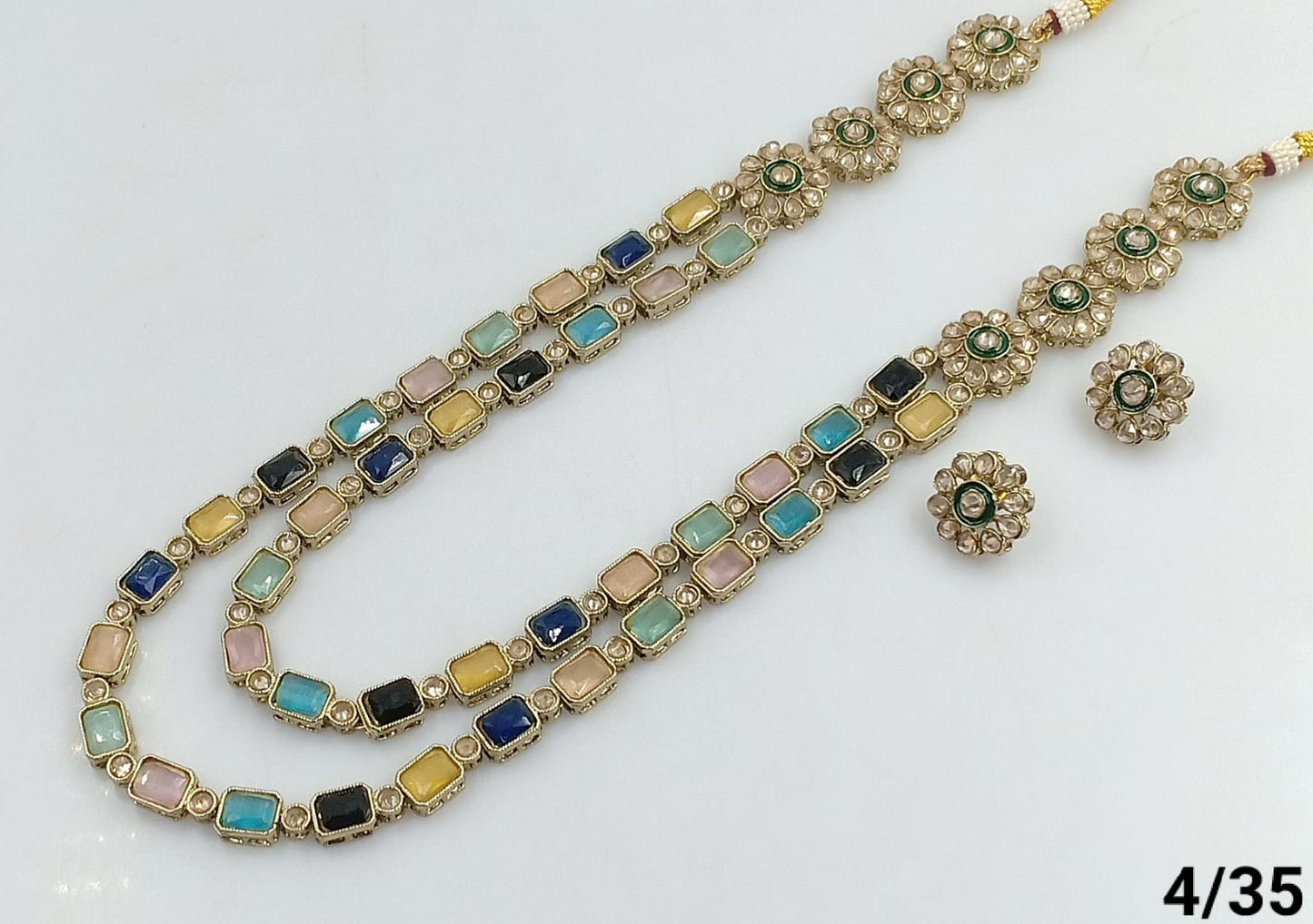Antique Gold Plated Long Jewellery Set