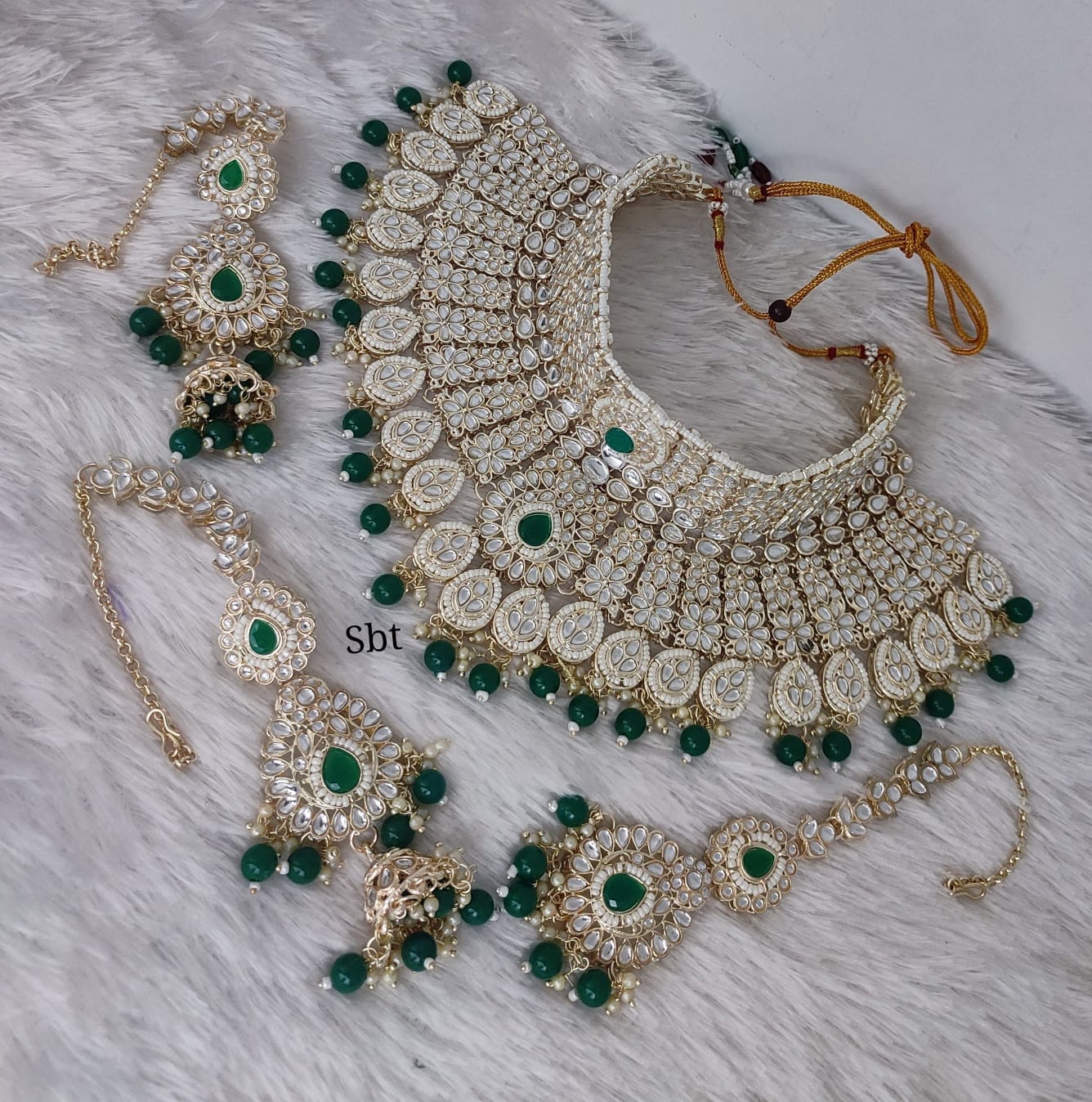 Choker Gold Plated Kundan Stone Jewellery Set