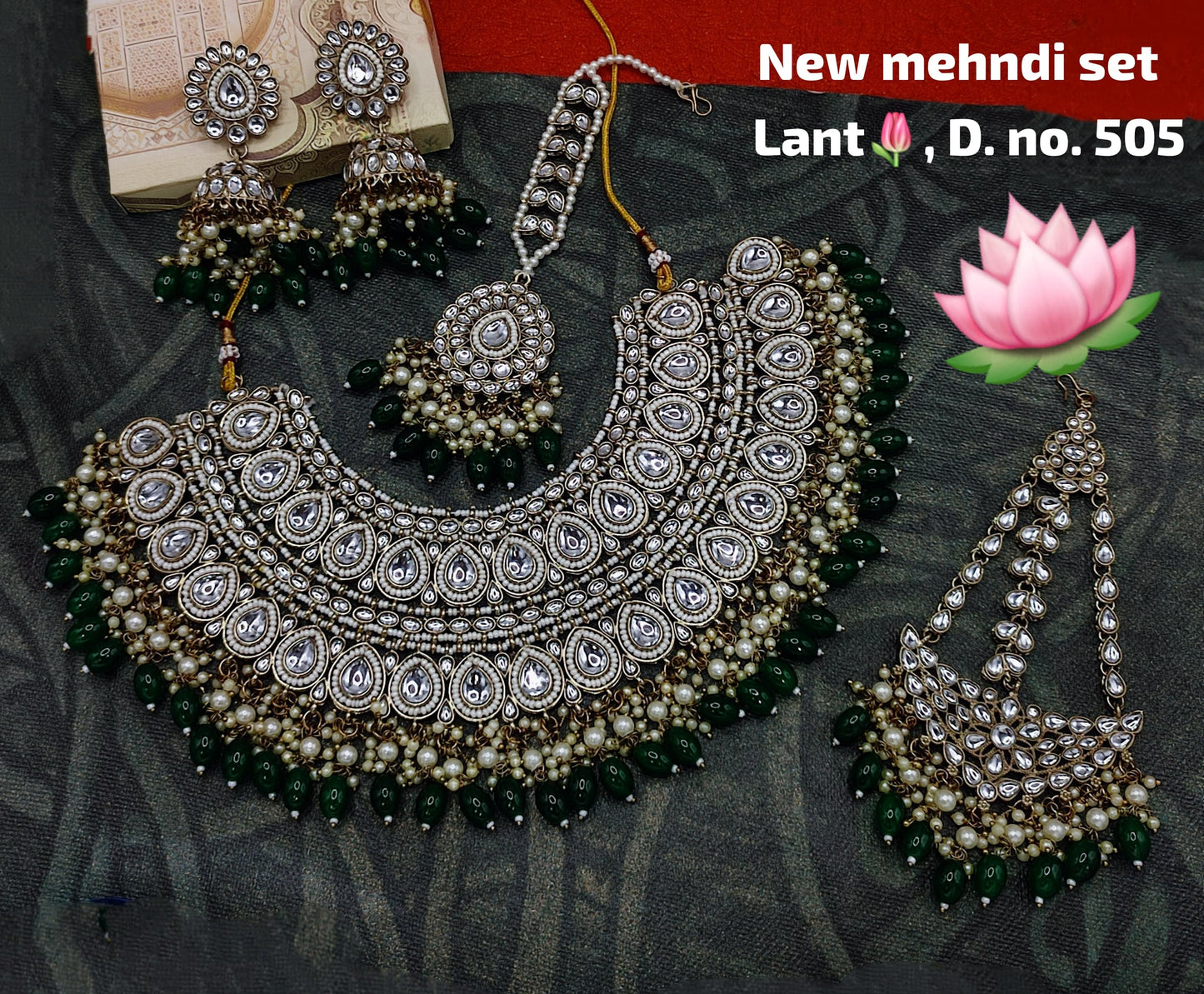 Antique Gold Plated Choker Jewellery Set