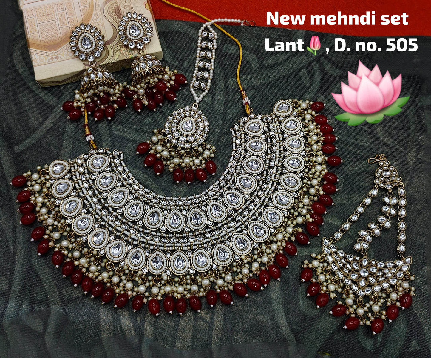 Antique Gold Plated Choker Jewellery Set