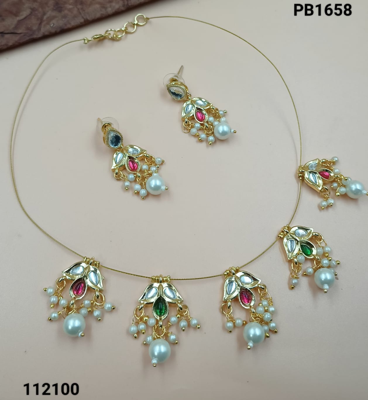 Gold Plated Choker Jewellery Set