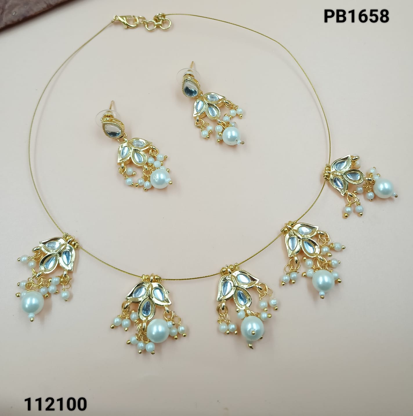 Gold Plated Choker Jewellery Set