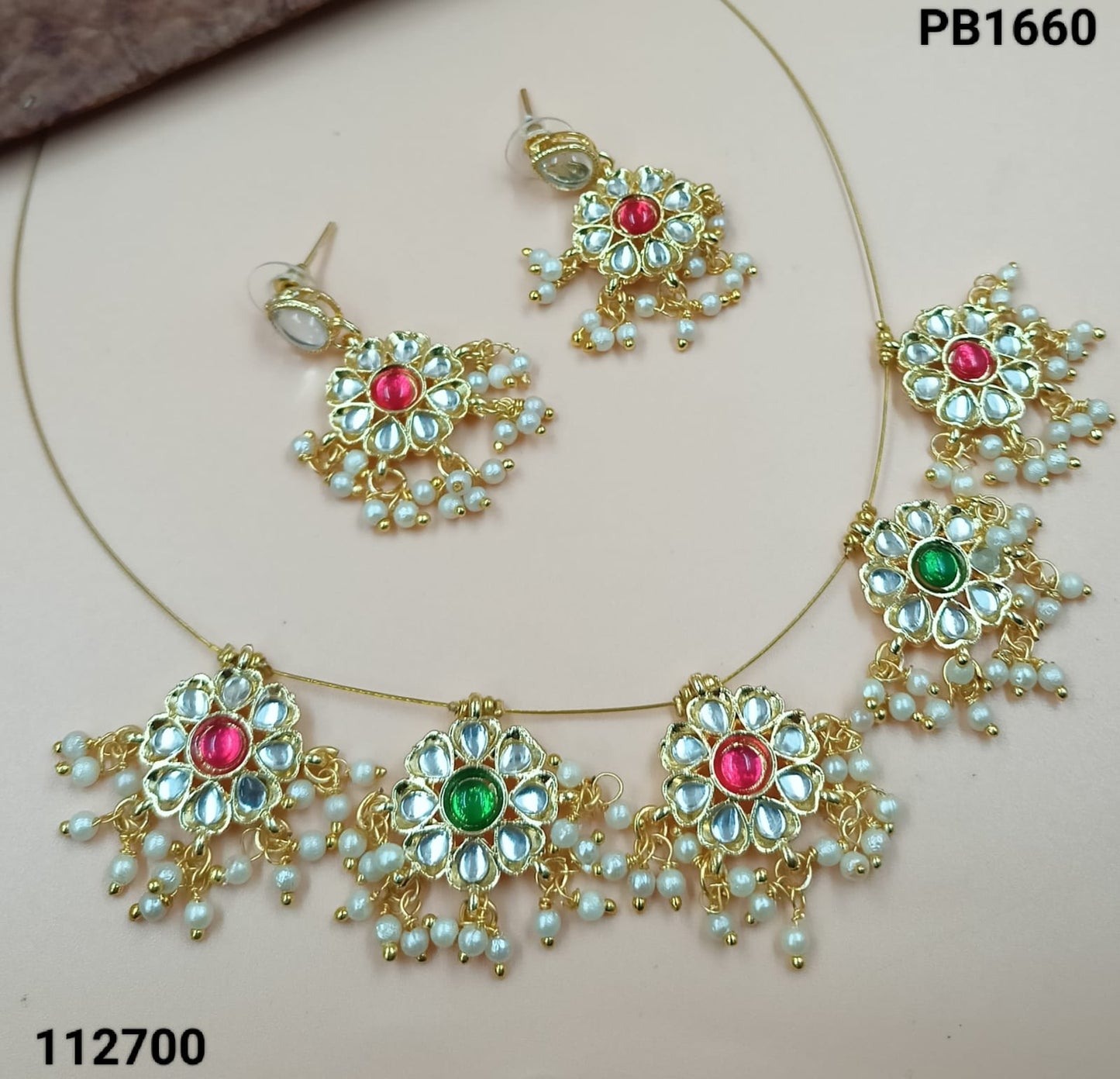 Gold Plated Choker Jewellery Set
