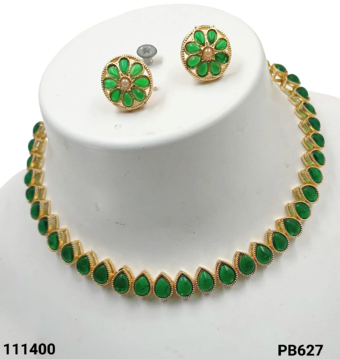 Gold Plated Fancy Choker Necklace Set