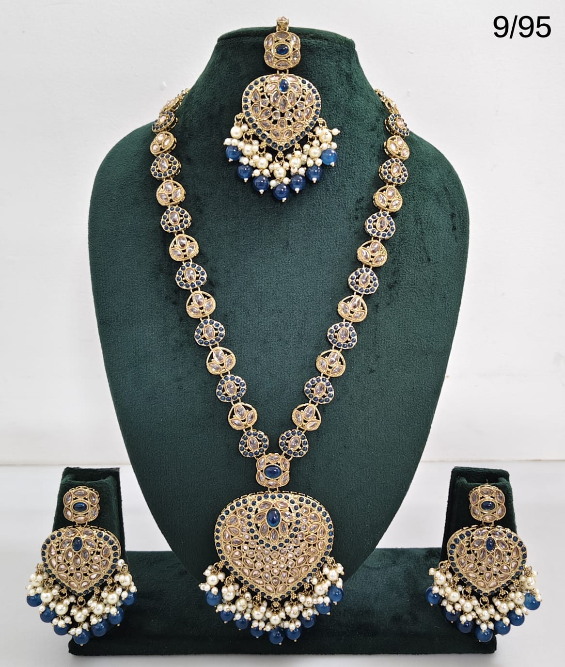 Necklace Set with Earrings & Maang Tikka – Traditional Long Set for Wedding & Festive Wear