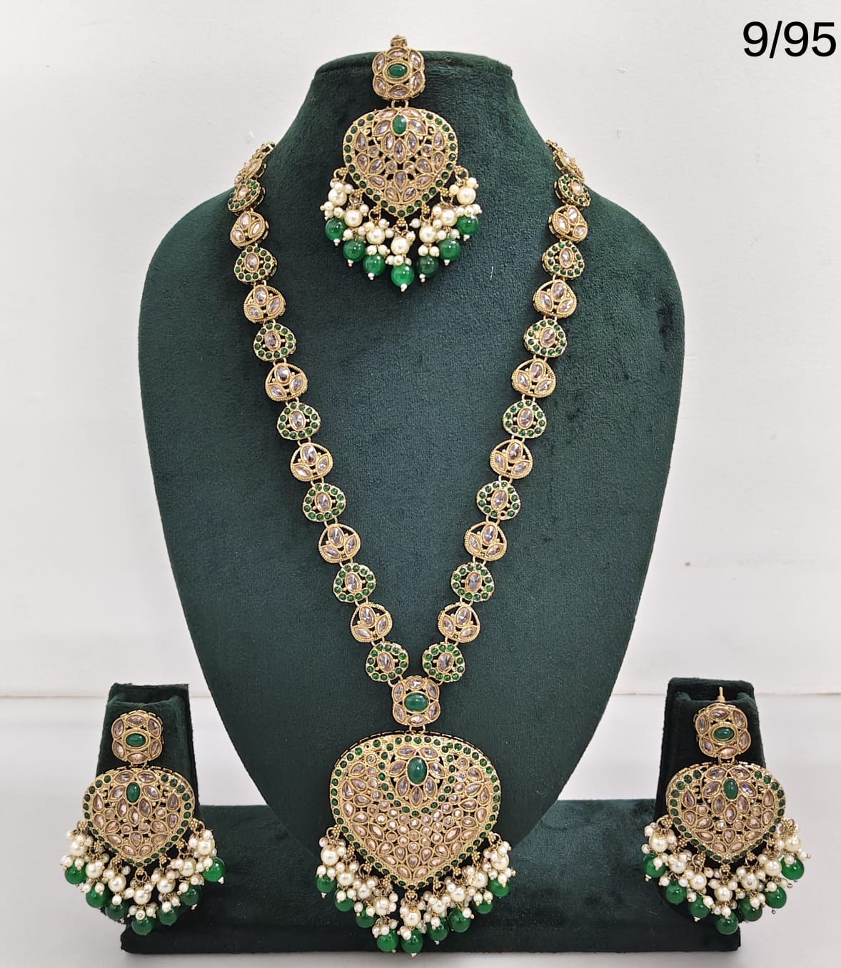 Necklace Set with Earrings & Maang Tikka – Traditional Long Set for Wedding & Festive Wear