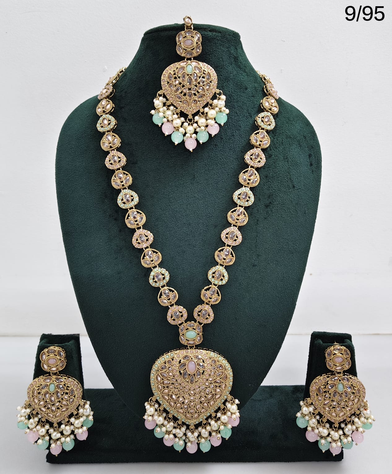 Necklace Set with Earrings & Maang Tikka – Traditional Long Set for Wedding & Festive Wear