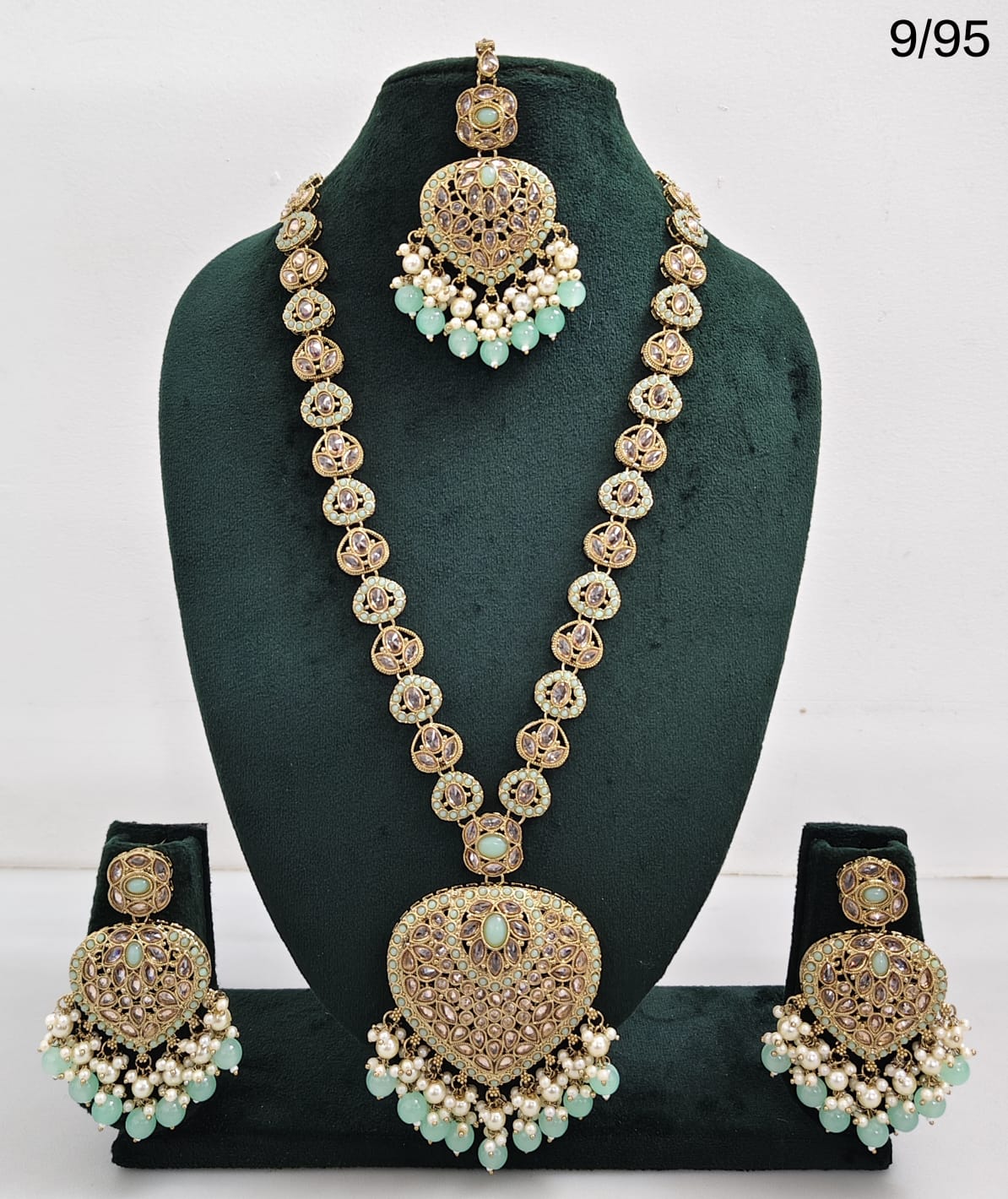 Necklace Set with Earrings & Maang Tikka – Traditional Long Set for Wedding & Festive Wear