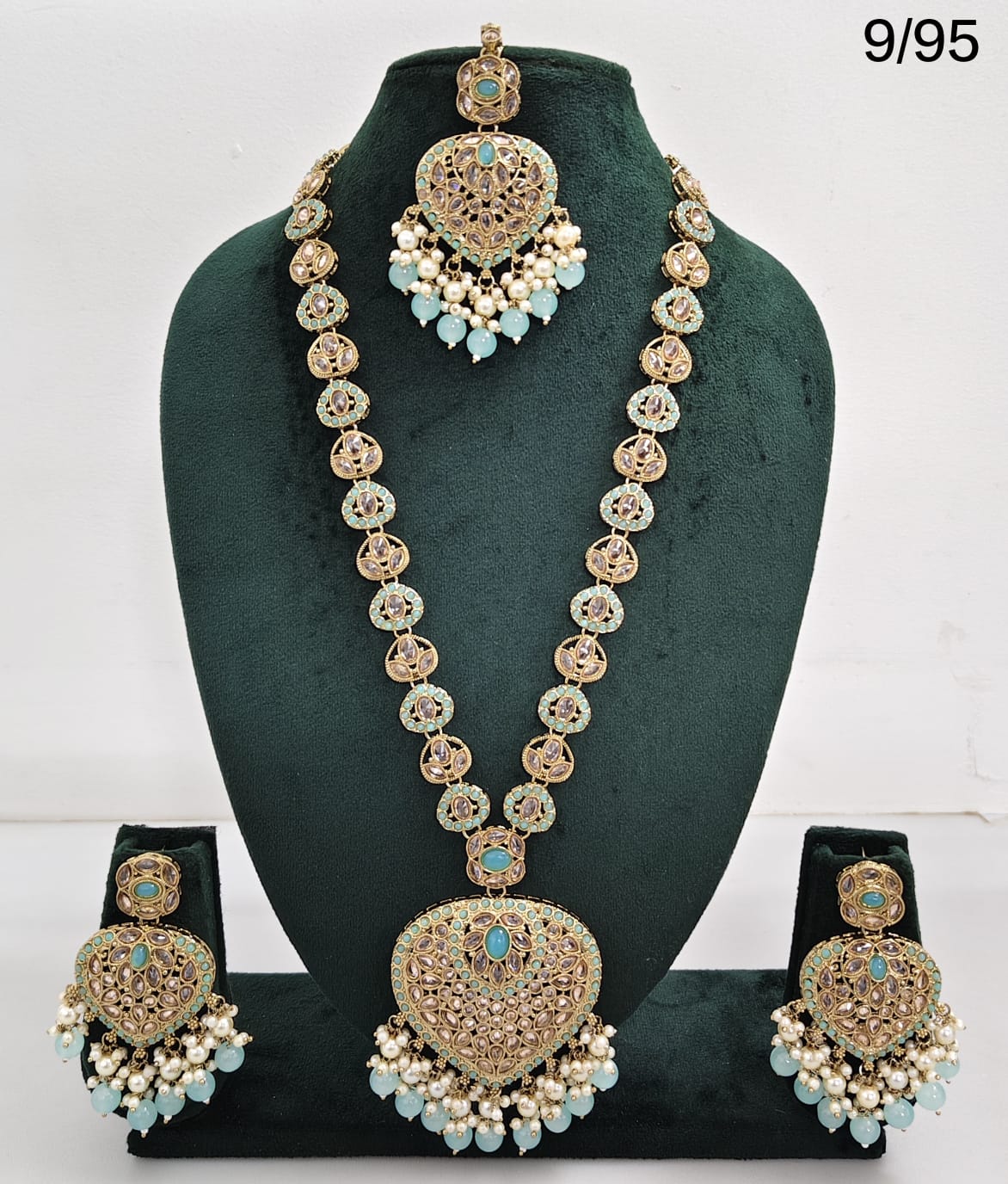 Necklace Set with Earrings & Maang Tikka – Traditional Long Set for Wedding & Festive Wear