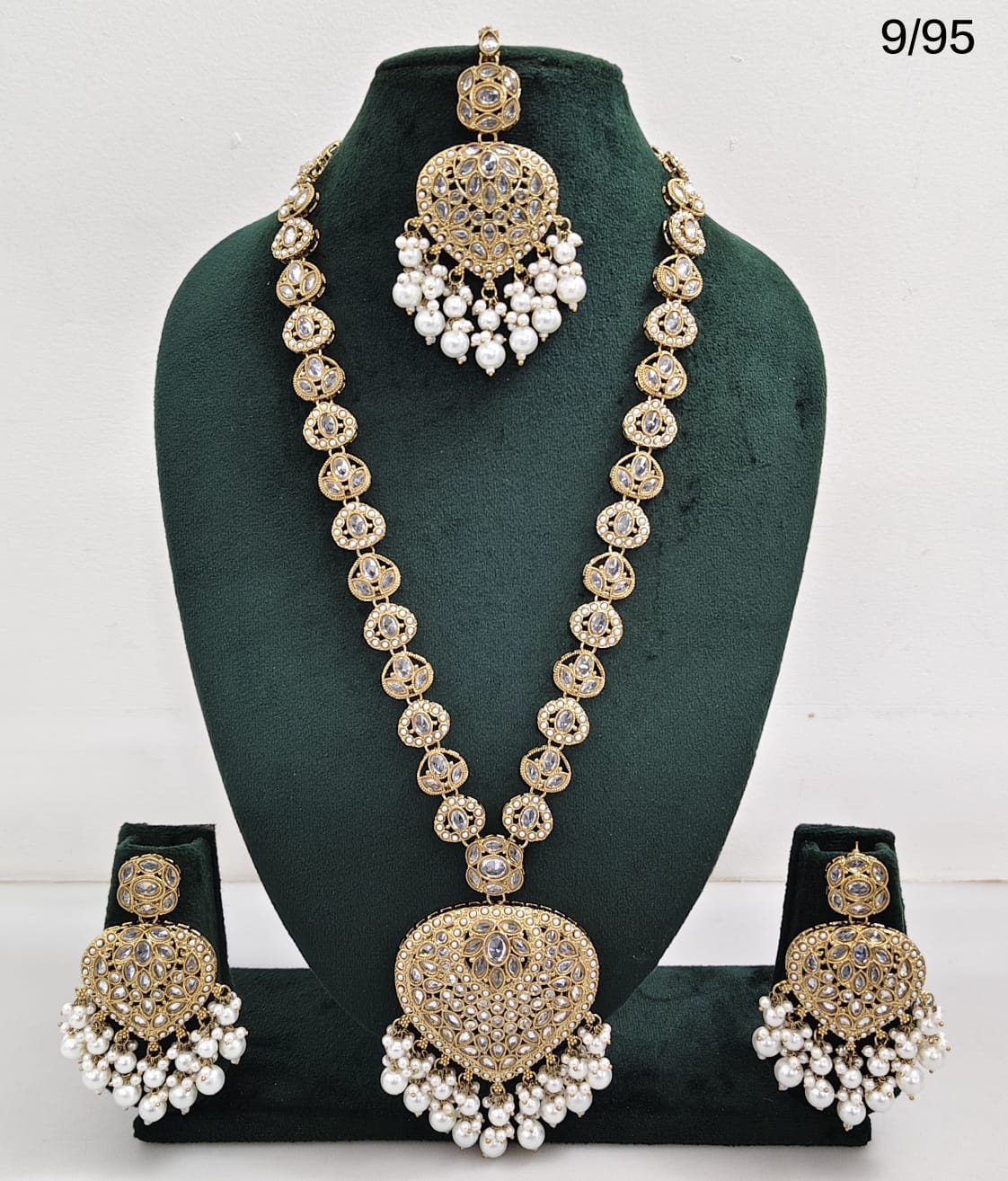Necklace Set with Earrings & Maang Tikka – Traditional Long Set for Wedding & Festive Wear