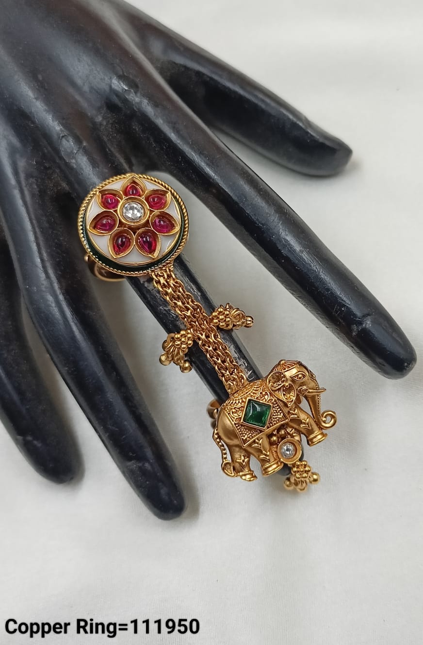 Gold Plated Traditional Copper Ring