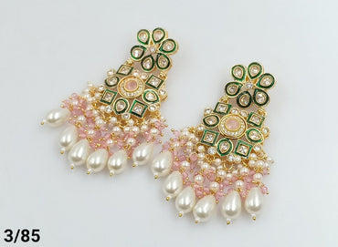 Gold Plated Kundan Stone Earring
