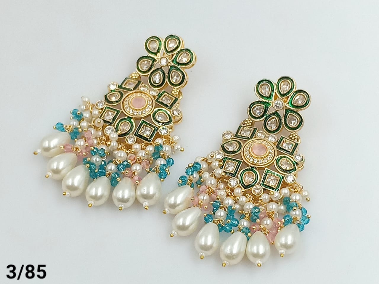 Gold Plated Kundan Stone Earring