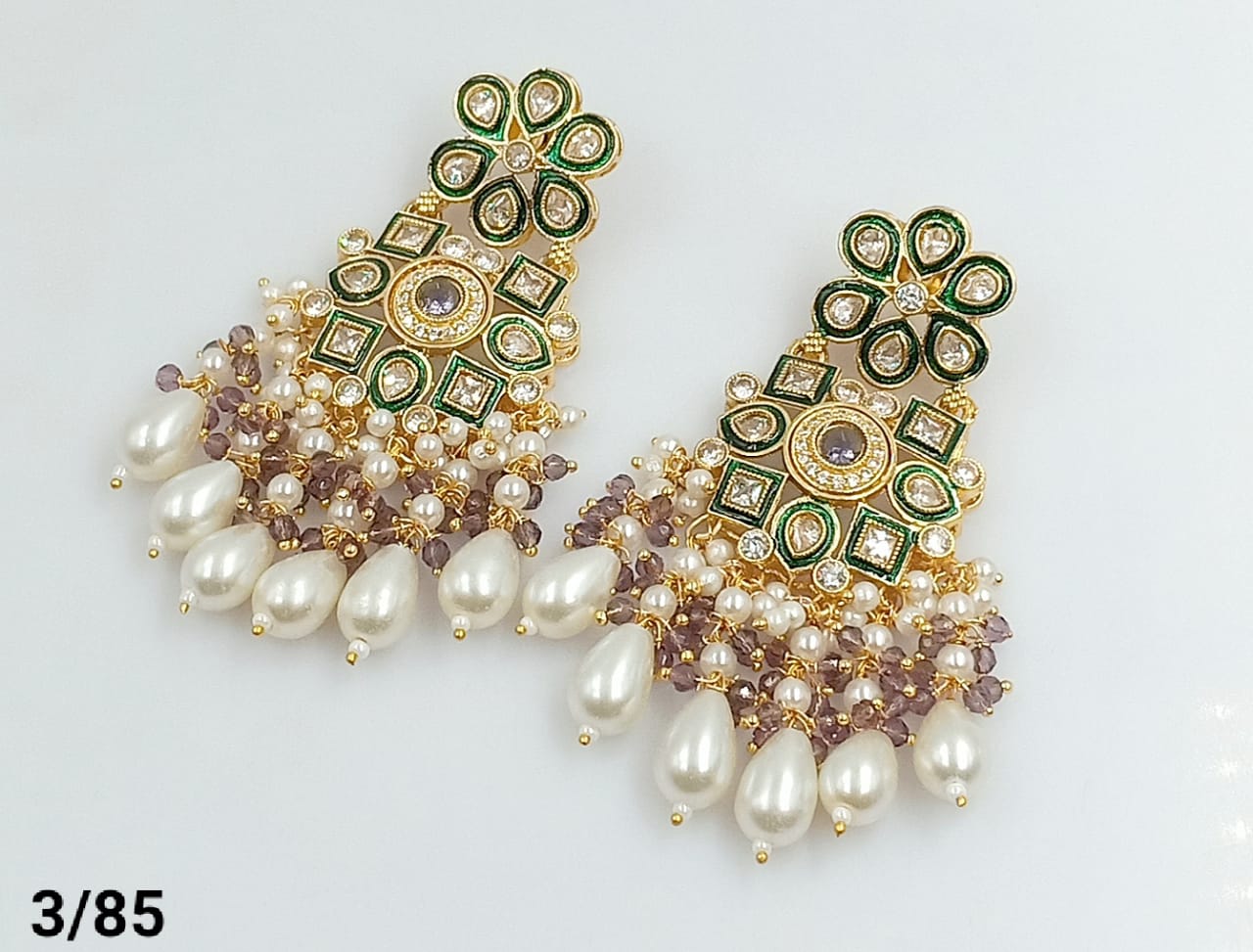 Gold Plated Kundan Stone Earring