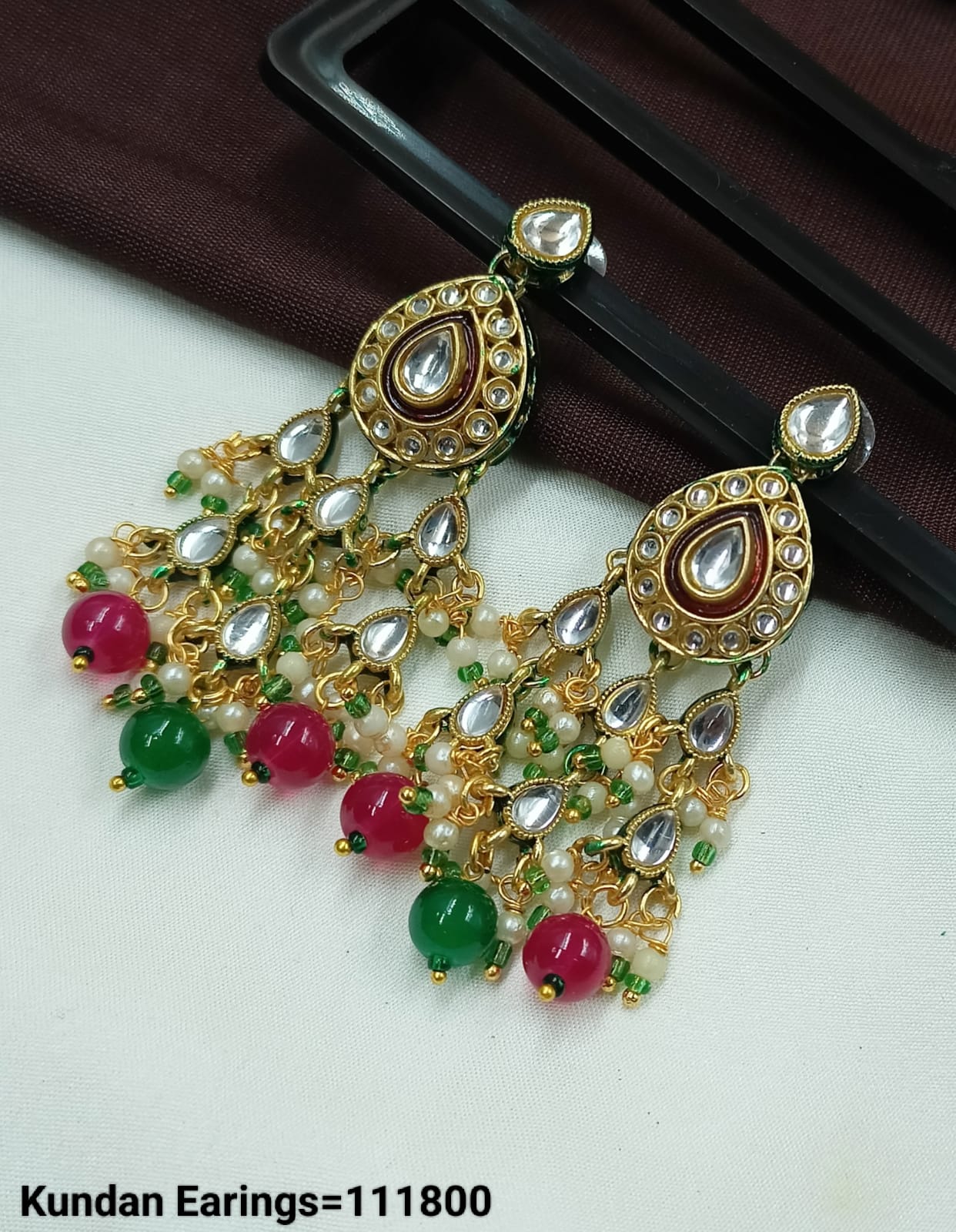 Elegant Traditional CZ Earrings with Pearl and Bead Detailing