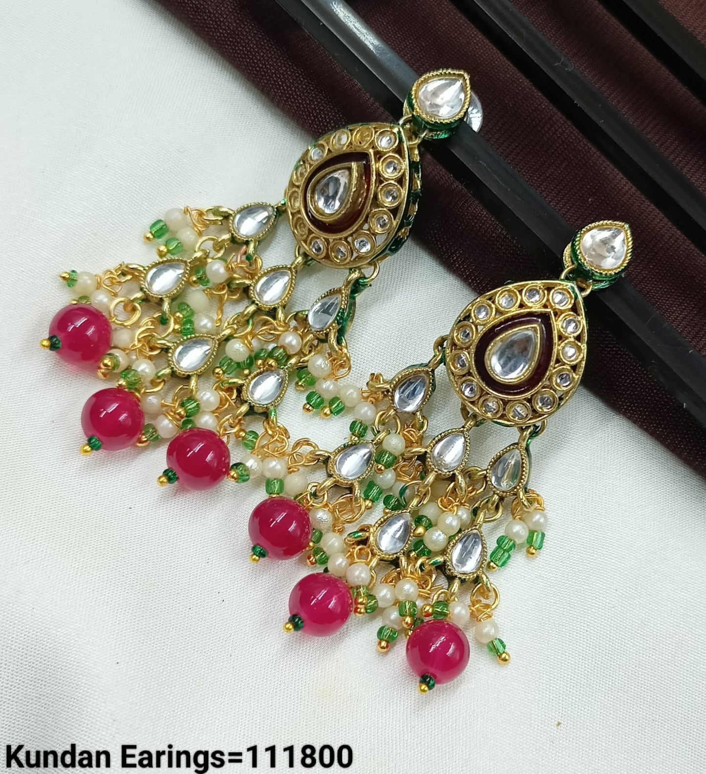 Elegant Traditional CZ Earrings with Pearl and Bead Detailing