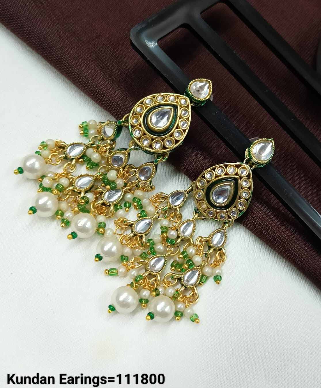 Elegant Traditional CZ Earrings with Pearl and Bead Detailing