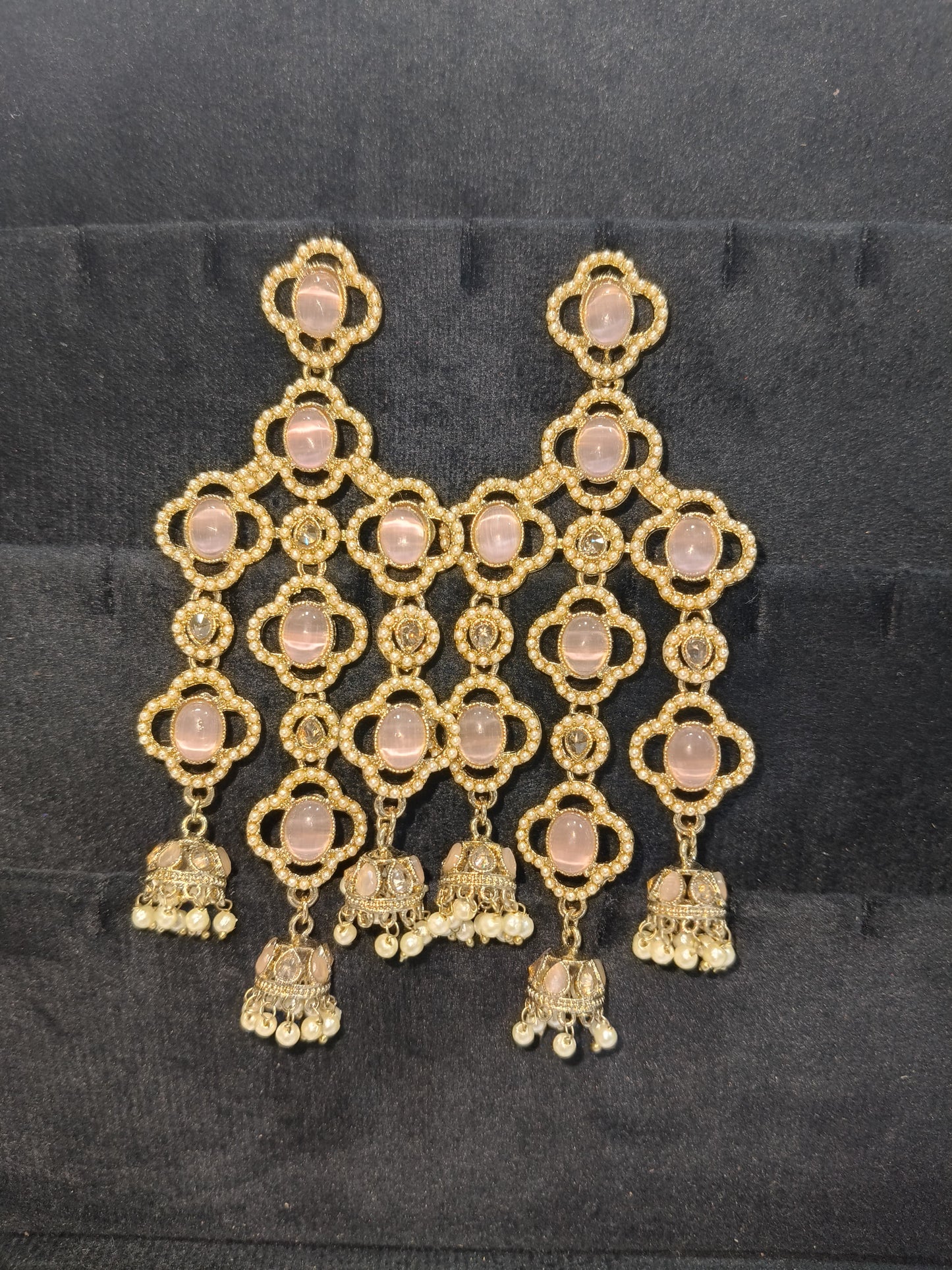 Royal Dangle Jhumka Earrings with Layered Design