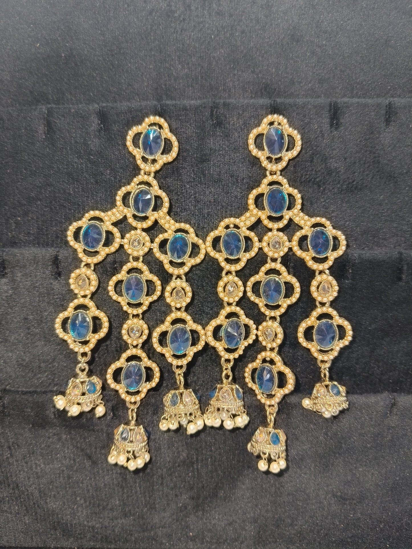 Royal Dangle Jhumka Earrings with Layered Design