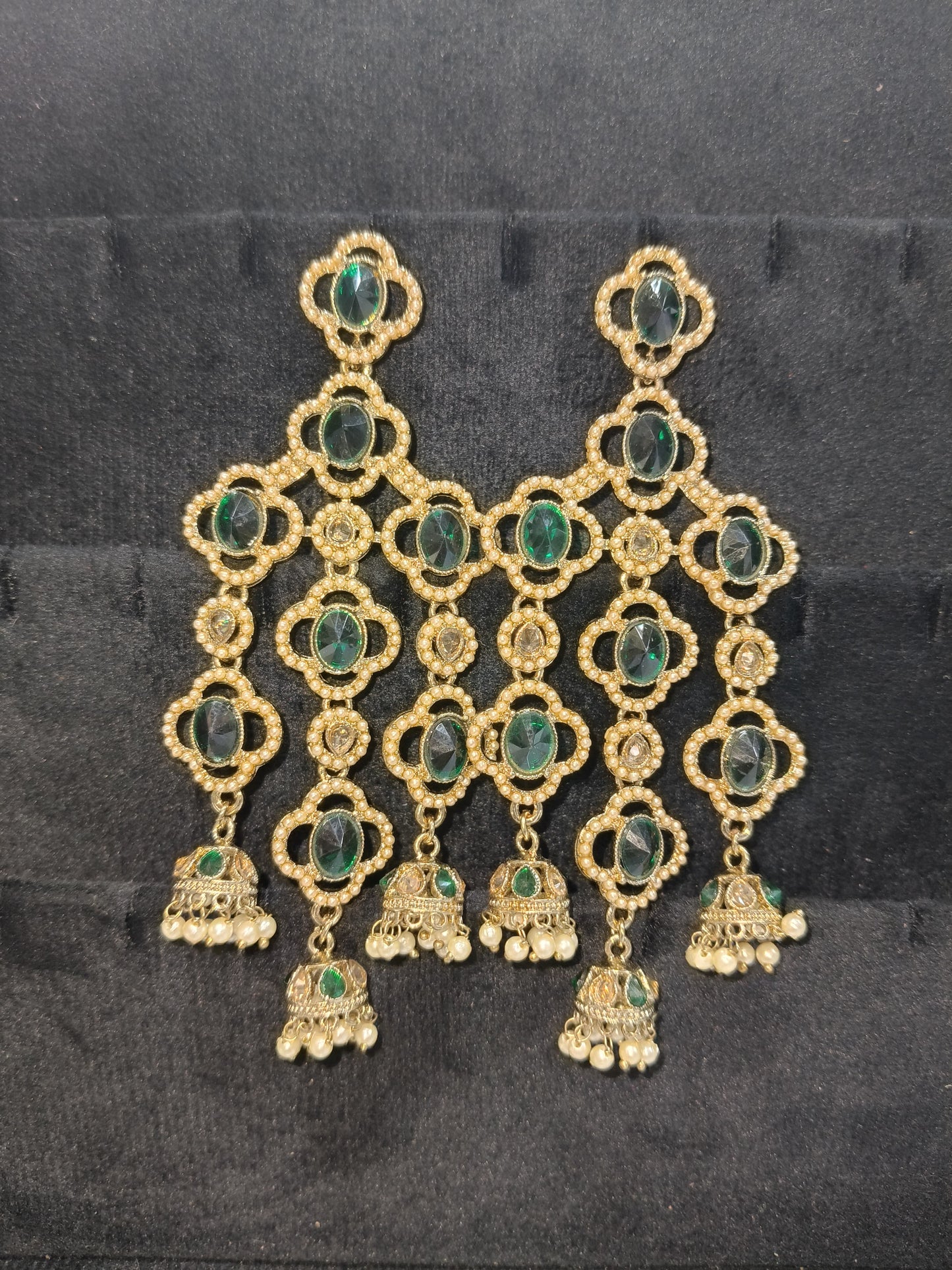 Royal Dangle Jhumka Earrings with Layered Design