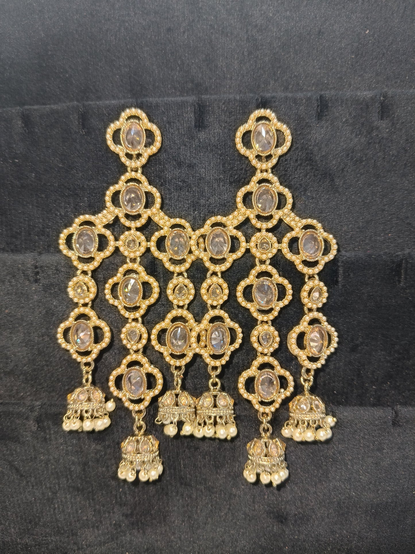 Royal Dangle Jhumka Earrings with Layered Design